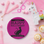 Typografische retro Halloween Papieren Bordje (Feest)