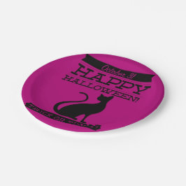 Typografische retro Halloween Papieren Bordje