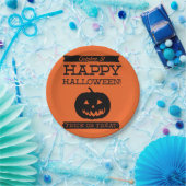 Typografische retro Halloween Papieren Bordje (Feest)