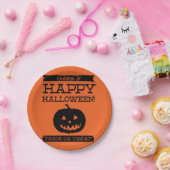 Typografische retro Halloween Papieren Bordje (Feest)