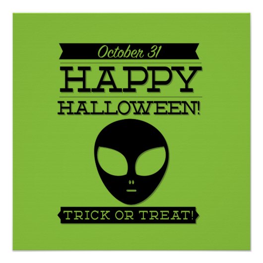 Typografische retro Halloween Perfect Poster (Voorkant)