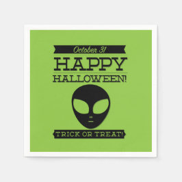Typografische retro Halloween Servet