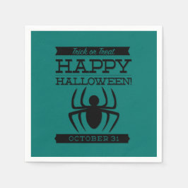 Typografische retro Halloween Servet