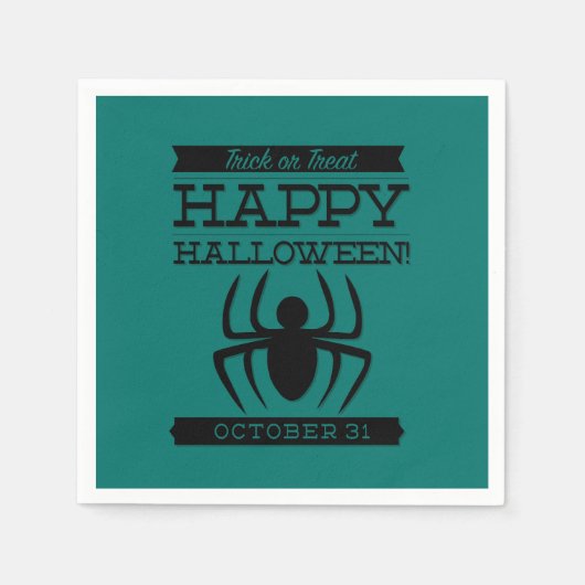 Typografische retro Halloween Servet (Voorkant)
