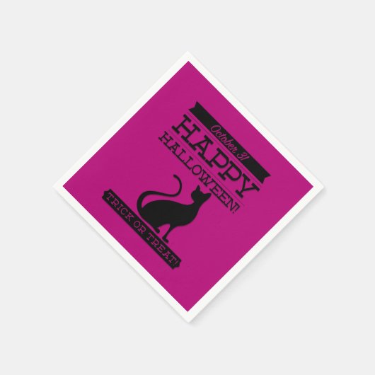 Typografische retro Halloween Servetten (Hoek)