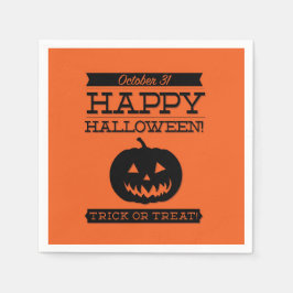 Typografische retro Halloween Servetten