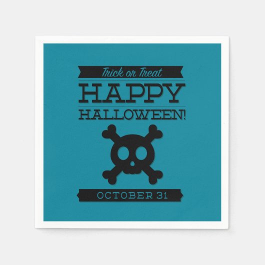 Typografische retro Halloween Servetten (Voorkant)