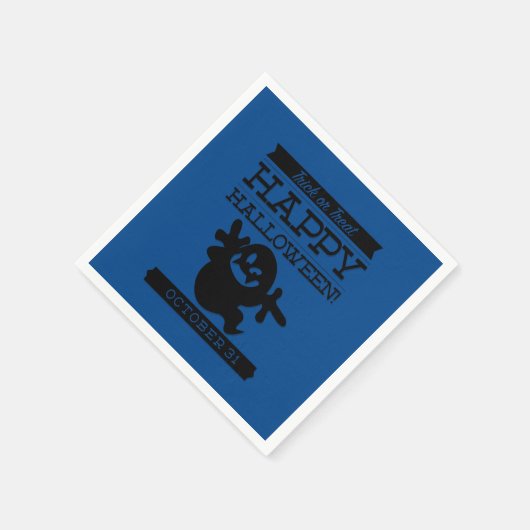 Typografische retro Halloween Servetten (Hoek)