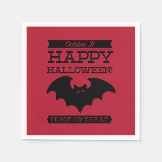 Typografische retro Halloween Servetten (Voorkant)