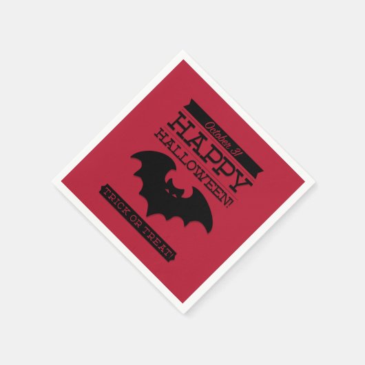 Typografische retro Halloween Servetten (Hoek)