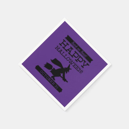 Typografische retro Halloween Servetten (Hoek)