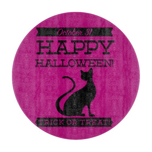 Typografische retro Halloween Snijplank (Voorkant)