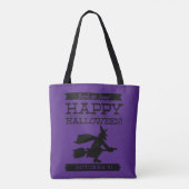 Typografische retro Halloween Tote Bag (Achterkant)