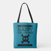 Typografische retro Halloween Tote Bag (Achterkant)