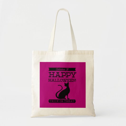 Typografische retro Halloween Tote Bag (Voorkant)