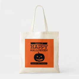 Typografische retro Halloween Tote Bag