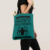 Typografische retro Halloween Tote Bag (Dichtbij)