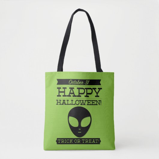 Typografische retro Halloween Tote Bag (Voorkant)