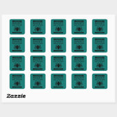 Typografische retro Halloween Vierkante Sticker (Vel)