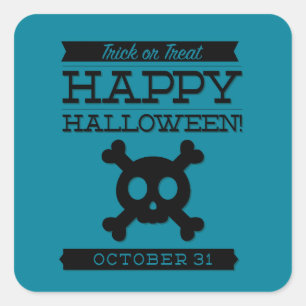 Typografische retro Halloween Vierkante Sticker
