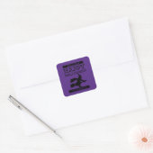 Typografische retro Halloween Vierkante Sticker (Envelop)