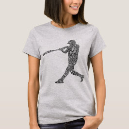 Typografische Softball Baseball Player Women's T-s T-shirt