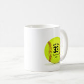 Typografische Softball Thermische Tumbler Koffiemok (Voorkant rechts)