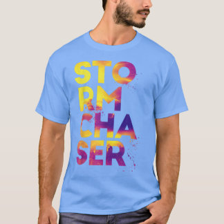Typografische stijl van de Stormchaser- en Tornado T-shirt