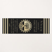 Typografische structuur van Life Black en Tan Yogamat (Voorkant (horizontaal))