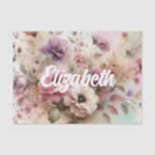 Typografische tekst Herfstbladeren en bloemen wate Tissuepapier (Voorkant)