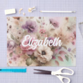 Typografische tekst Herfstbladeren en bloemen wate Tissuepapier (Craft)