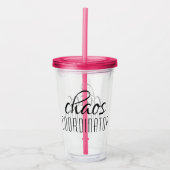 Typografische tekst van Chaos Coordinator Acryl Drinkbeker (Voorkant)