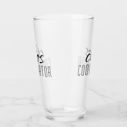 Typografische tekst van Chaos Coordinator Glas (Rechts)