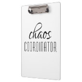 Typografische tekst van Chaos Coordinator Klembord (Links)
