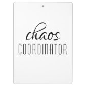 Typografische tekst van Chaos Coordinator Klembord (Achterkant)