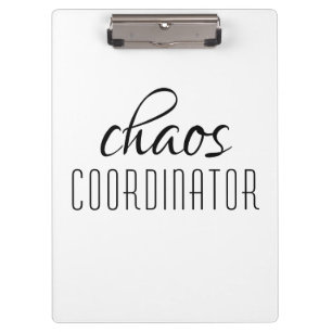 Typografische tekst van Chaos Coordinator Klembord