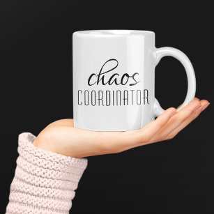 Typografische tekst van Chaos Coordinator Koffiemok