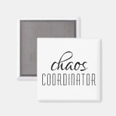 Typografische tekst van Chaos Coordinator Magneet (Voorkant / Achterkant)
