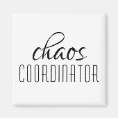 Typografische tekst van Chaos Coordinator Magneet (Voorkant)