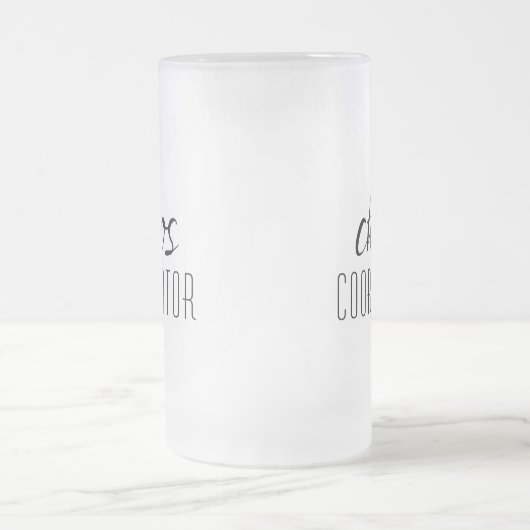 Typografische tekst van Chaos Coordinator Matglas Bierpul (Center)