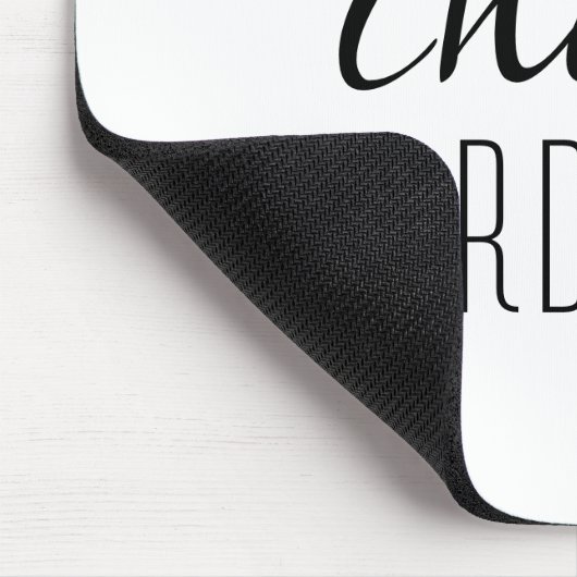 Typografische tekst van Chaos Coordinator Muismat (Hoek)