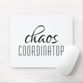 Typografische tekst van Chaos Coordinator Muismat (Met muis)