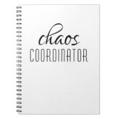 Typografische tekst van Chaos Coordinator Notitieboek (Voorkant)