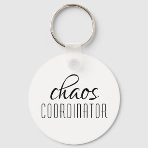 Typografische tekst van Chaos Coordinator Sleutelhanger