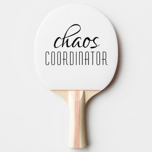 Typografische tekst van Chaos Coordinator Tafeltennisbatje (Voorkant)