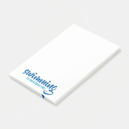 Typografische tekst vrij rond zwemmen post-it® notes (Schuin)