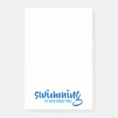 Typografische tekst vrij rond zwemmen post-it® notes (Voorkant)