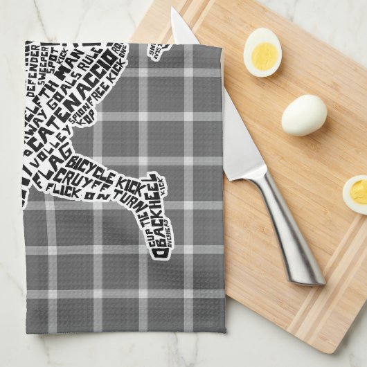 Typografische theehanddoek voor voetganger theedoek (Quarter Fold)