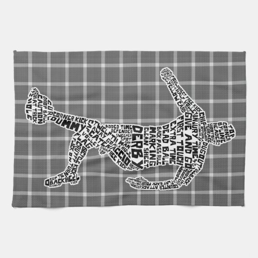 Typografische theehanddoek voor voetganger theedoek (Horizontaal)