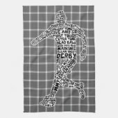 Typografische theehanddoek voor voetganger theedoek (Verticaal)